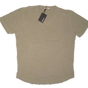Buck Mason Mens Slub T-Shirt Sage Green V Neck S L